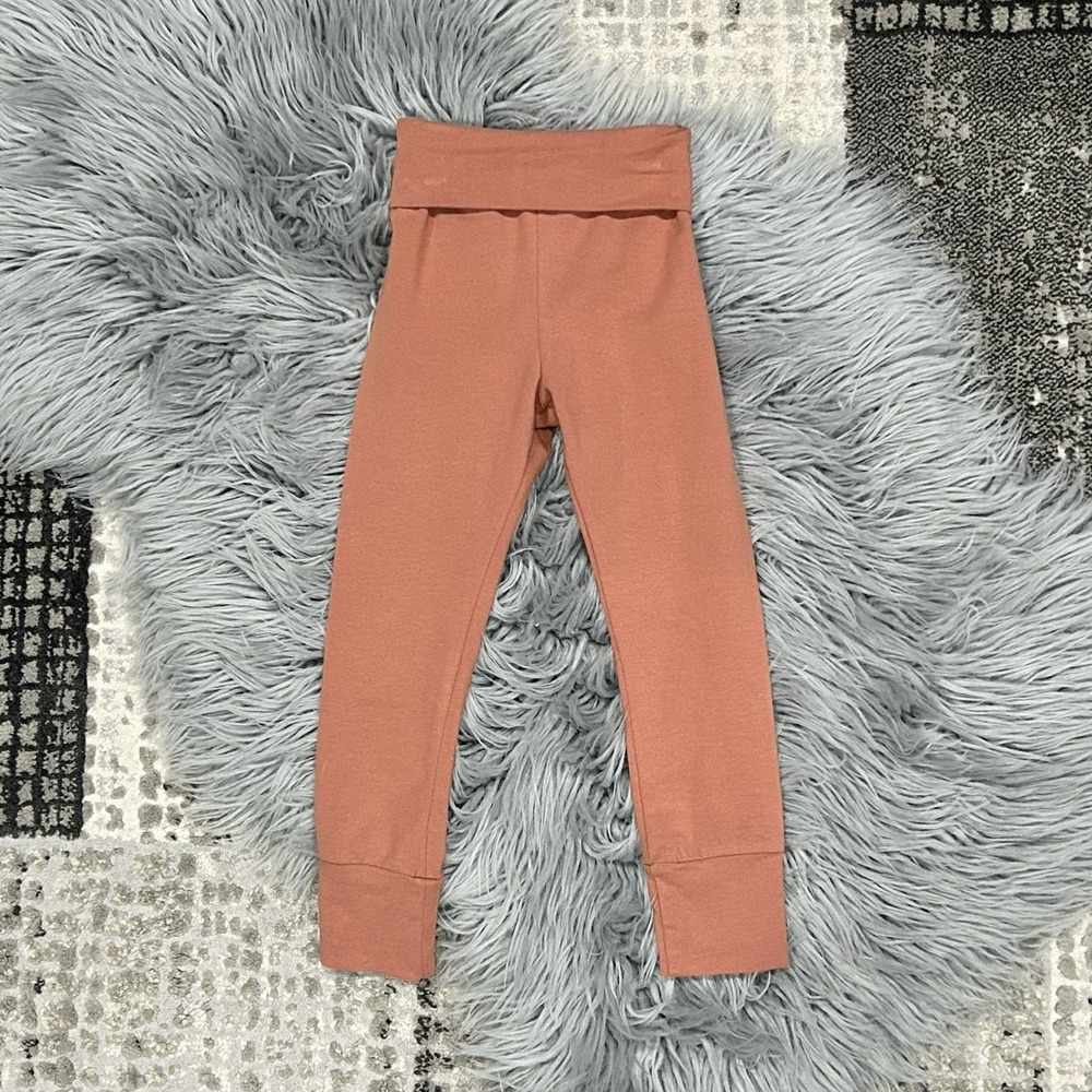 Thimble‎ Collection Girls Rust Colored Foldover Leggings Size 3T Made In USA